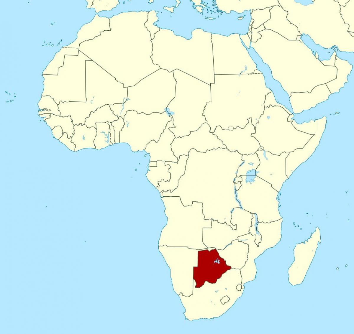 zemljevid Bocvana na svetu