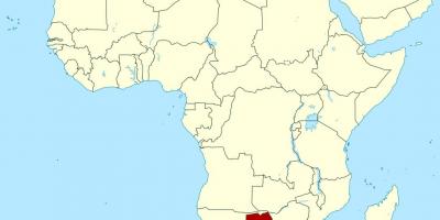 Zemljevid Bocvana afriki