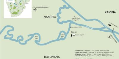 Zemljevid kasane Bocvana